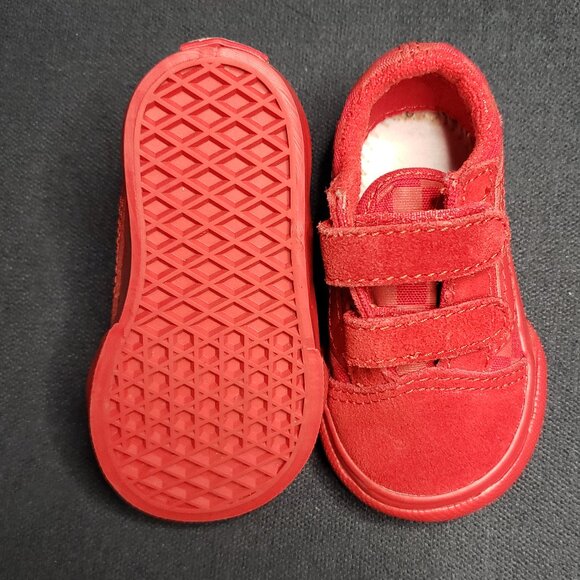 Red Vans Sneakers Size 3 - Picture 3 of 3